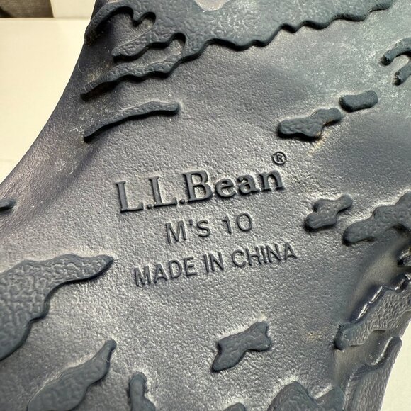 L.L.Bean Mens Size M 10 Navy Clogs with sport strap Made In China - Picture 4 of 8